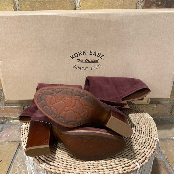 KORK-EASE Pavan Knee High Tall Boot Burgundy Suede - Picture 4 of 4